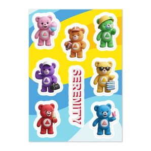 Serenity Cub Sticker Sheet – 8-Pack of Positivity - Default Title | Sobervation