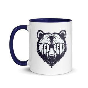 Sober Bear Heart Shades Color Inside Mug – Cool Vibes Recovery Mug - Default Title | Sobervation
