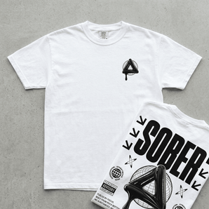 SOBER Black Label Comfort Colors Tee – Melting Symbol Streetwear - S Heavyweight Graphic Print Tee - Sobervation