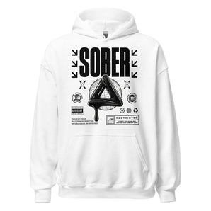 SOBER Black Label Hoodie – Melting Symbol Streetwear - S | Sobervation