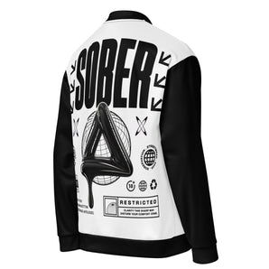 SOBER Black Label Bomber Jacket – All-Over Print Streetwear - XS | Sobervation