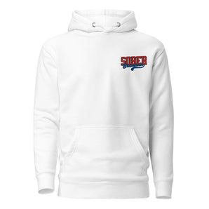 Sober Champion Cotton Heritage Premium Hoodie – Embroidered Left Chest - White / S | Sobervation