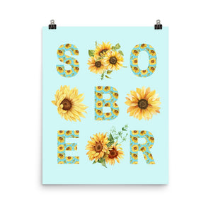 SOBER – Chinoiserie Sunflower Poster (16x20) - Default Title | Sobervation