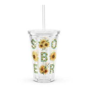 SOBER – Chinoiserie Sunflower Tumbler (16 oz) - Default Title | Sobervation