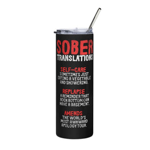Sober Translations Vol. 3 – Stainless Steel Travel Tumbler - Default Title | Sobervation