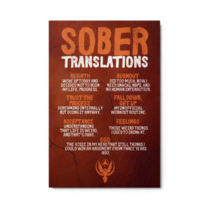Sober Translations Vol. 4 – Metal Print - 24″×36″ | Sobervation