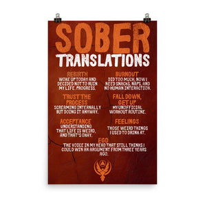 Sober Translations Vol. 4 – Poster Print - Default Title | Sobervation