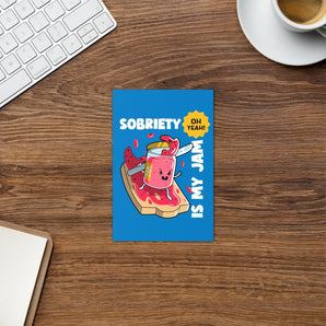 Sobriety Is My Jam Greeting Card - Default Title | Sobervation