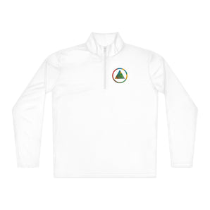 Sobriety Symbol Pride Lightweight Quarter-Zip Pullover - White / XS | Sobervation