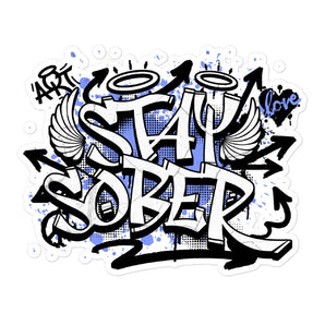 Stay Sober Vinyl Sticker - Durable Waterproof Decal - 5.5″×5.5″ | Sobervation