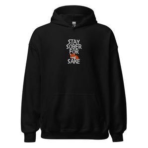 Stay Sober For Fox Sake | Embroidered Heavy Blend Hoodie - Black / S | Sobervation