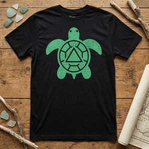 The Recovery Turtle Sobriety T-Shirt | Distressed Print Recovery Essential Tee - Black Graphic Print T Shirt - Sobervation
