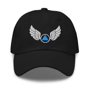 Wings of Recovery Embroidered Dad Hat - Classic Sobriety Cap - Black | Sobervation