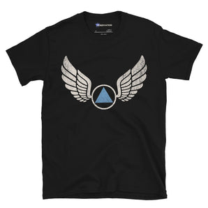 Wings of Recovery Essential Tee – AA Symbol Recovery Apparel - Black / S | Sobervation