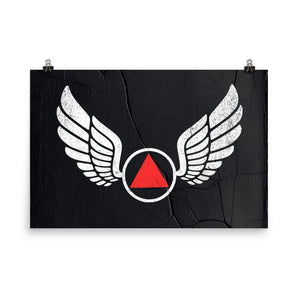 Wings of Recovery Poster – Red Triangle Edition - 24″×36″ | Sobervation