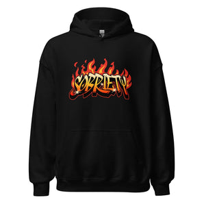 Hot Like Sobriety - Embroidered Unisex Hoodie | Recovery Streetwear - S | Sobervation