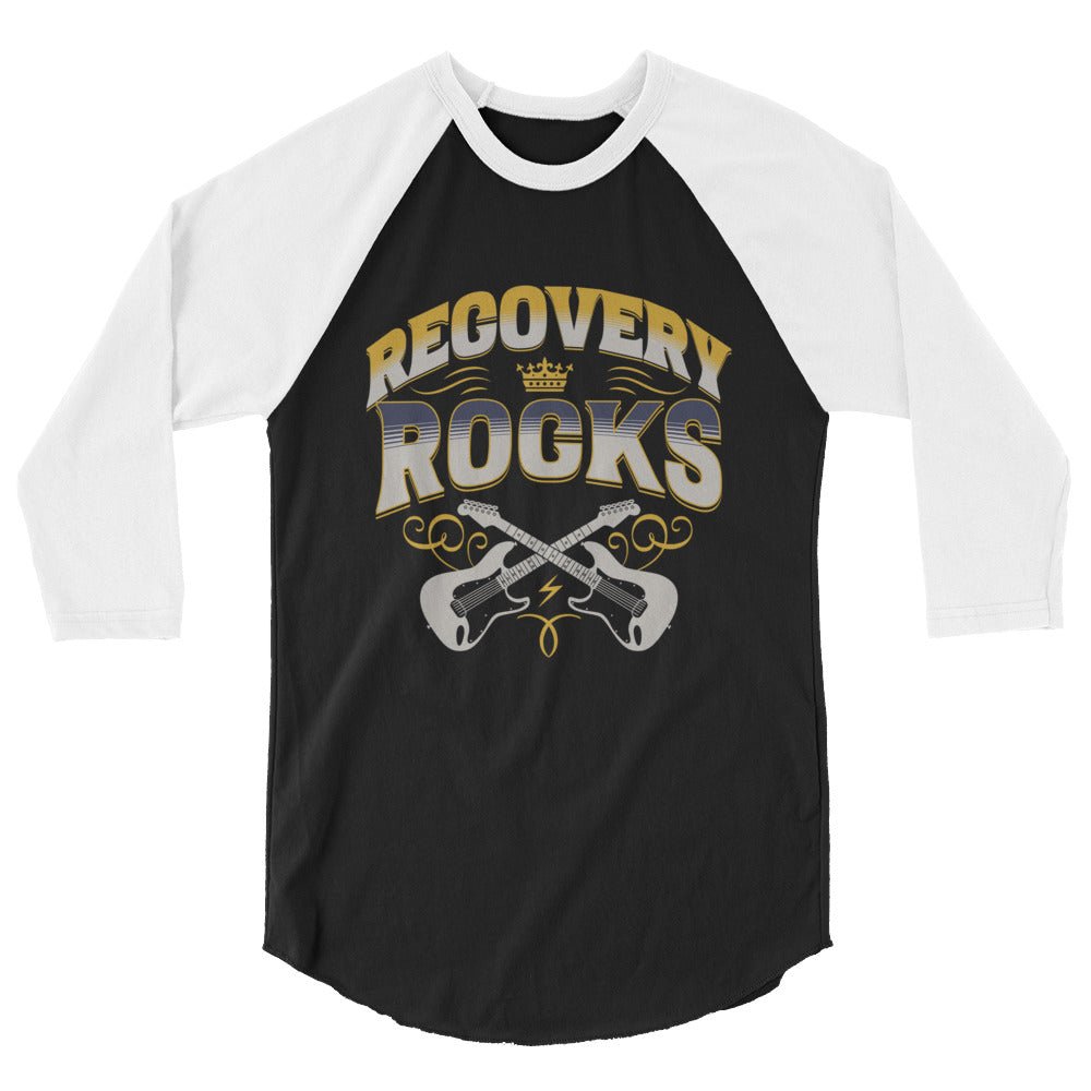 Recovery Rocks Raglan | Jam Out on the Road to Clarity 3/4 Sleeve ...